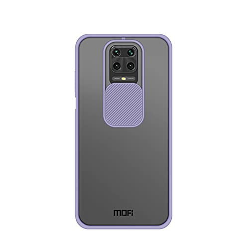 Funda Compatible con Xiaomi Redmi Note 9S/9 Pro/9 Pro MAX, Fundas para cámara Deslizante, Ligera Delgada Ajuste PC Case Duro Plastico Carcasa Resistente Anti-Rasguño Protección Cover (A)