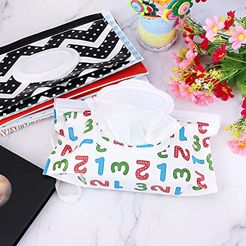 Funda Toallitas Bebe,6 piezas Dispensador de toallitas húmedas Reutilizable Bolsa para Toallitas Húmedas Bolsa toallitas bebe Estuche Bolsa para toallitas húmedas para toallitas húmedas para bebé