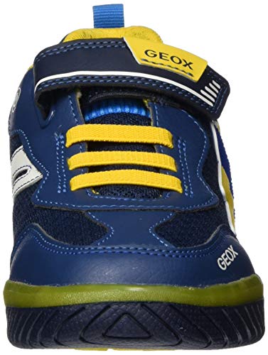 Geox J Inek Boy B, Zapatillas Niños, Azul (Navy/Yellow C0657), 31 EU