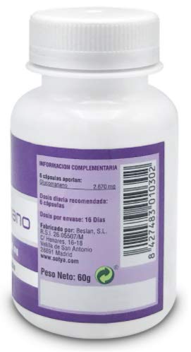 GLUCOMANANO (KONJAC) - Ideal adelgazar con efecto saciante e inhibidor del apetito - Ayuda a regular el colesterol y el tránsito intestinal.