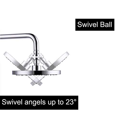 GoldOars Conector de Ducha Bola Giratoria Adaptador de Latón Bola de Extensión de Brazo de Ducha Ajustable Accesorios Universales Cromo