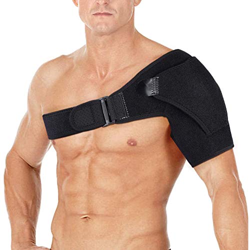 Hombreras - Ajustable, Neopreno, Compresión Manguito Rotador Hombrera Apoyo para Prevenir Lesiones, Dislocado AC Articulación, Bursitis y Tendinitis - Ambos Derecha e Izquierda Hombro,Free Size