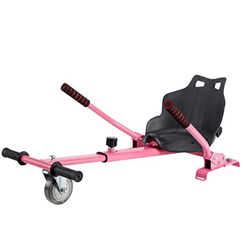 Hoverboards, Sillón de corredor, flujo de kart adjunto para Smart Electric Scooter ajustable, para todas las alturas, todas las edades auto equalojas de scooter comp Pink