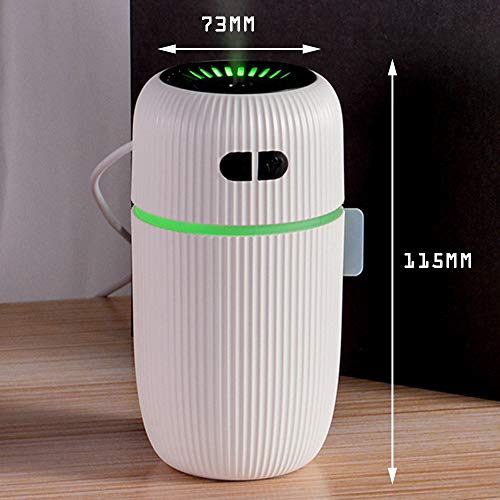 Humidificador de Ruido Blanco Portátil En El Escritorio, Humidificador de Coche De Carga USB Pequeño Humidificador de Vapor Frío De Aromaterapia, Adecuado Para Automóviles / Escritorios / Bebés.