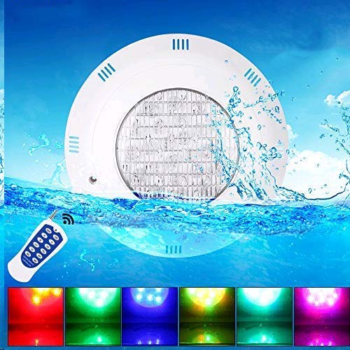 Iluminación de Estanques y Piscinas - Luz de Piscina Sumergible, Resistente al Agua Proyector RGB Sumergido, Luz Subacuática LED Multicolor, 24W AC 12V IP68