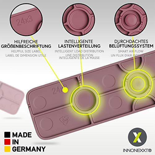 INNONEXXT Tacos de acristalamiento de primer calidad, fabricado en alemania, cuñas, separadores, tacos de plástico, en juego: 1, 2, 3, 4, 5, 6, 8 mm 24mm x 100mm