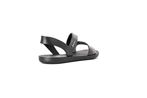 Ipanema Vibe Sandal Fem, Sandalias Planas Mujer, Negro, 38 EU