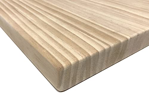 IVERICO® - Tablero de Madera Maciza, Pino Radiata, Natural, Lijado, Cara Principal sin Nudos, para Mesas, Encimeras, Escritorios. Corte a Medida: (30mm, Sin Barnizar, 119 x 60 cm)