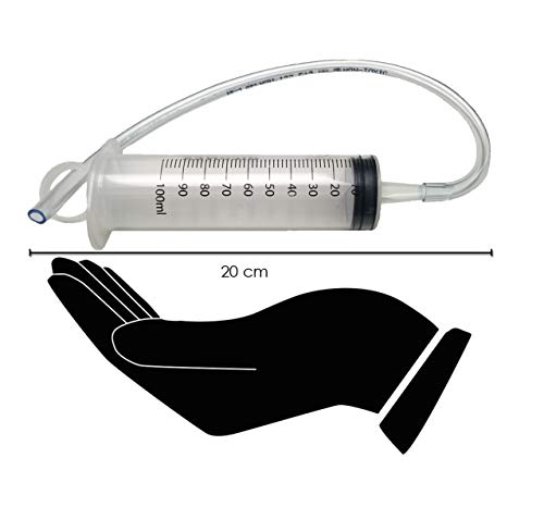 Jeringuilla Líquido TUBELESS ANTIPINCHAZOS Grande 100ml Para Inyectar en Válvulas MTB Presta y Schrader + 2 cánulas. Compatible con cámaras, kits tubeless, bicicletas eléctricas, de carretera...