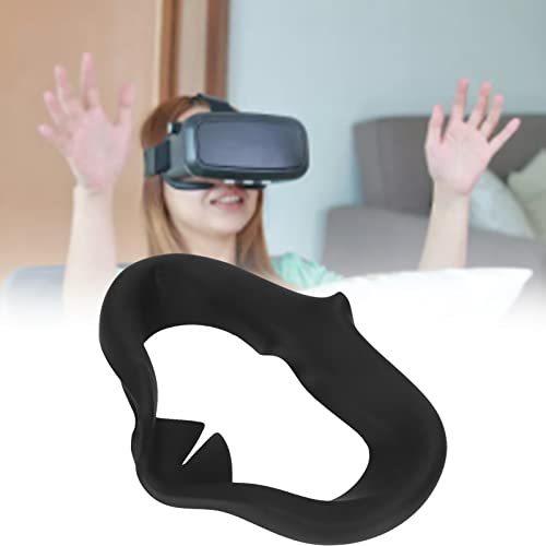 Jinyi Máscara de Ojos de Silicona Negra, Resistente Al Sudor, Cómoda Al Tacto, Gafas de Realidad Virtual, Parches para los Ojos para el Hogar