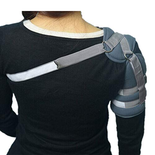 JMung Hombrera Soporte Ortopedica Ajustable Hombro Apoyo Lesiones - Ambos Derecha e Izquierda - Dislocado AC Articulación, Bursitis y Tendinitis Hombro,Azul