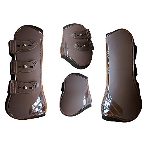 Juego de 4 botas deportivas de neopreno, para tendón de caballo, protección de piernas, equipo ecuestre para saltar, montar y doma