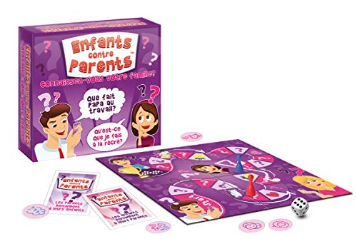 KANGUR Jeu de Plateau Familial Jeux de Société Pour Enfants et Adultes Quiz Jeu de Cartes Enfants Contre Parents Versión Française dès 6 Ans