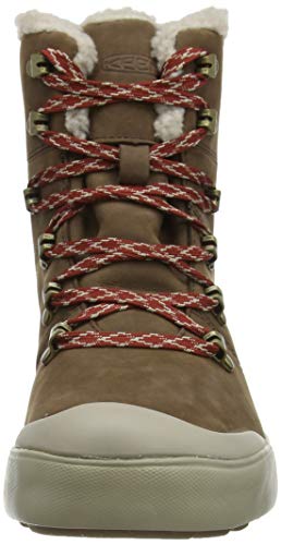 KEEN Elena Hiker Waterproof, Botas para Senderismo Mujer, Sea Lion Plaza Taupe, 36 EU