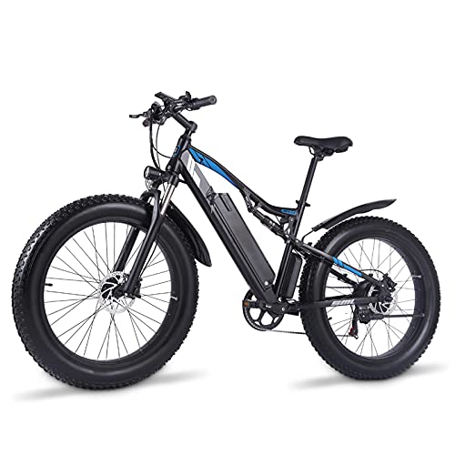 KELKART Bicicleta Eléctrica 48V 17Ah para Adultos Bicicleta de Montaña con Neumáticos Gordos con Sistema de Freno Hidráulico Delantero Trasero Xod