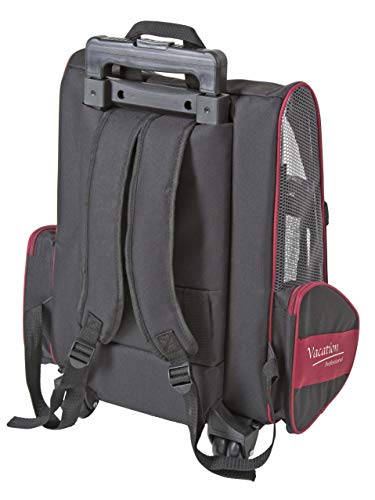 Kerbl Bolsa con Carrito 80596 Axion (42 x 25 x 55 y 103 cm), Color Negro y Rojo