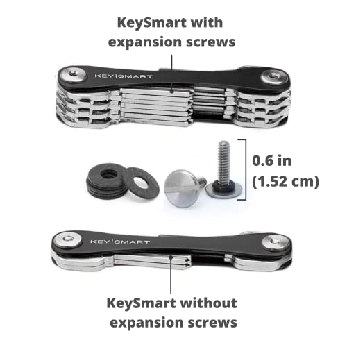 KeySmart - Llavero y Organizador de Llaves Compacto (hasta 14 Llaves, Negra)