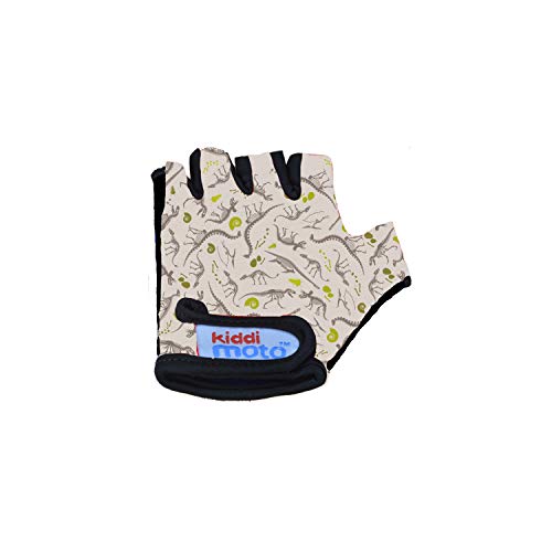 Kiddimoto Guantes de Ciclismo sin Dedos para Infantil (niñas y niños) - Bicicleta, MTB, BMX, Carretera, Montaña (M (5-8 años), Fósil)