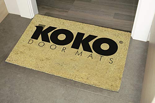 koko doormats Felpudo Entrada casa Originales y Divertidos, Felpudo Exterior Gato por Fin en Casa!! | Felpudo Original para Entrada casa Puerta, terraza o jardín | Fibra de Coco y PVC | 40x60x1.5 cm