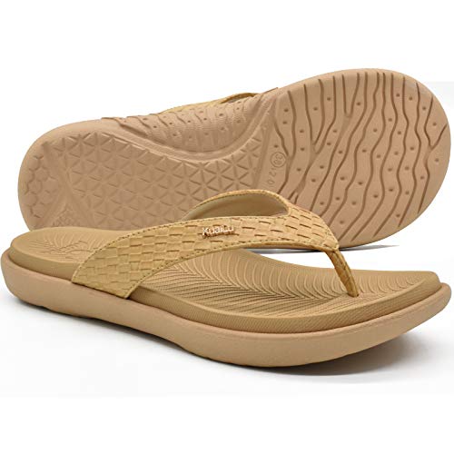 KuaiLu Beis Chanclas Mujer Verano Playa Sandalias de piscina Apoyo de Arco Ortopedicas Chanclas Zapatos Cómodos para Caminar Antideslizante Talla 39EU