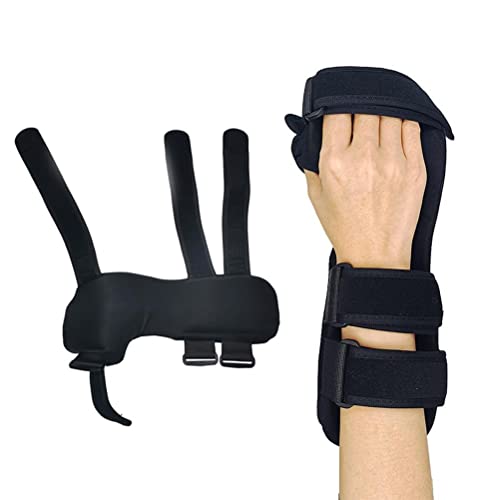 Kuashidai Soporte de mano para muñeca de 5 dedos, Férula de reposo Férula izquierda Derecha Artritis Band Brace Therapy Fasten Tape Corrective Supportive Belt for Flexion Contractures