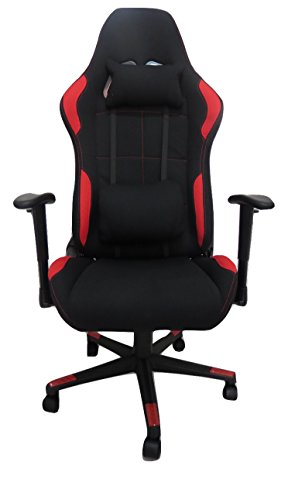 La Silla Española Murcia, Silla para Gaming, Reclinable, Poliéster, Rojo, 53 x 52 x 134 cm