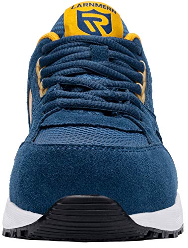 LARNMERN PLUS Zapatos de Seguridad Hombre Trabajo Ligeros Zapatillas de Seguridad Punta de Acero Transpirable Comodos Calzado Seguridad Deportivo SRC Antideslizante S1 Antiestático (Azul,44EU)