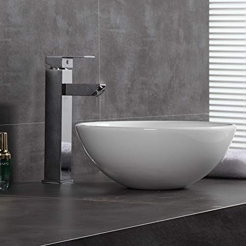 Lavabo de cerámica redondo, moderno, para baño, 320 x 320 x 130 mm