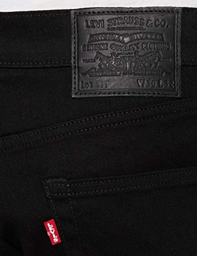 Levi's 511 Slim Fit Vaqueros, Negro (Nightshine X), 33W / 32L para Hombre