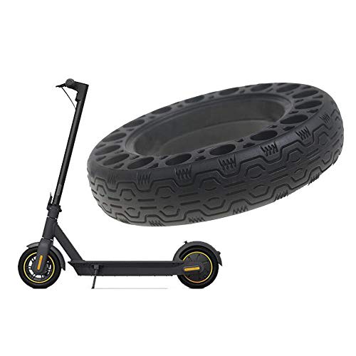 Linghuang 60/70-6,5 Ruedas de Repuesto Neumático Sólido para Patinete Eléctrico Ninebot Segway MAX G30 Rueda Dura a Prueba de Pinchazos Neumático de Repuesto de 10 Pulgadas para Scooter (1 PCS)