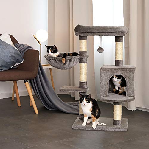 lionto Árbol rascador árbol trepador Gatos árbol Gatos Altura 93 cm Gris Oscuro