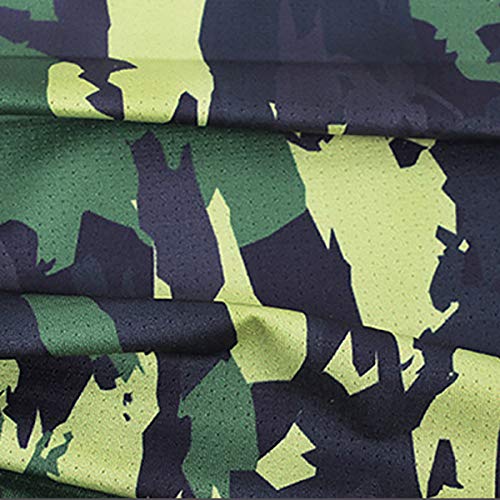 LKXHarleya Half Face Camuflaje PasamontañAs Motocicleta Camo Half Face MáScara Cuello Polaina Summer Face and Neck Cover, A19