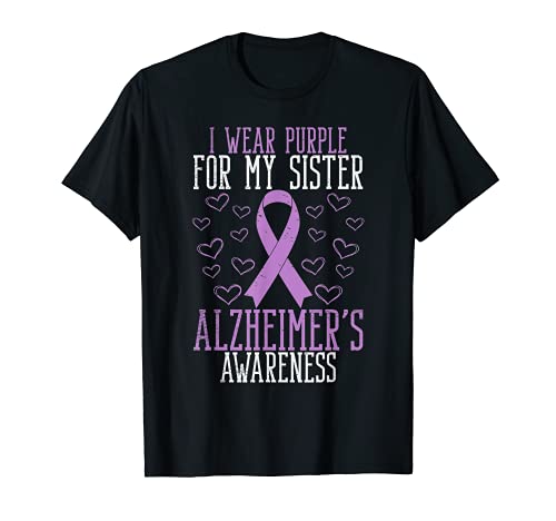 Llevo demencia púrpura Enfermedad mental Conciencia de Alzheimer Camiseta