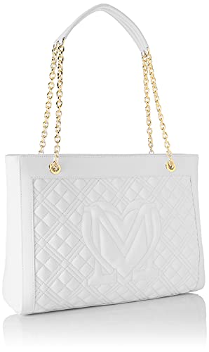 Love Moschino Pre Collezione Autunno Inverno Bolso de Hombro para Mujer, colección otoño-Invierno 2021, Color Blanco, Talla única