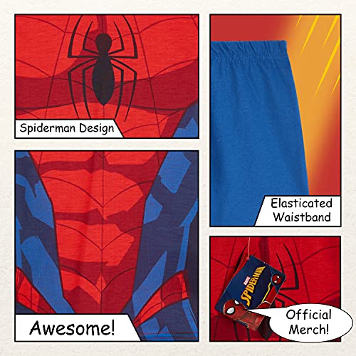 Marvel Spiderman Pijama Niño, Pijamas Niños Cortos, Merchandising Oficial Regalos para Niños y Adolescentes Edad 2-14 Años (Rojo, 2-3 años)