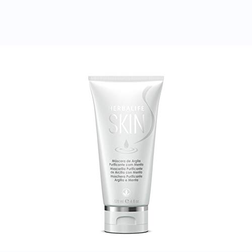 Mascarilla Purificante de Arcilla con Menta Herbalife Skin 120 ml. Absorbe el exceso de grasa e impurezas. Elimina puntos negros y ayuda a eliminar espinillas.