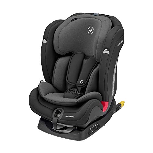 Maxi-Cosi Titan Plus Silla Coche Bebé Grupo 1/2/3 ISOFIX, 9 - 36 kg, Silla Auto Bebé Reclinable con Reductor y Clima Flow para el Control de la Temperatura, 9 Meses- 12 Años, Black (negro)