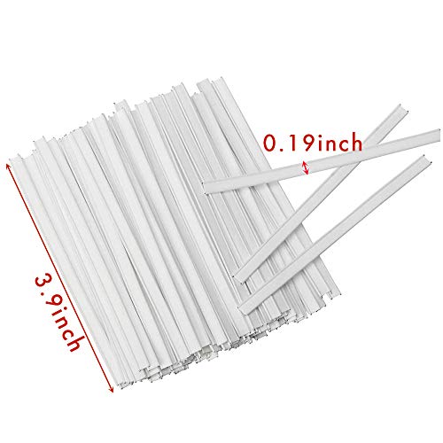 Maxure nariz puente tiras, 100pcs doble alambre plana tiras de plástico correas de la nariz Clips alambre para DIY hacer accesorios hechos a mano artesanía de costura