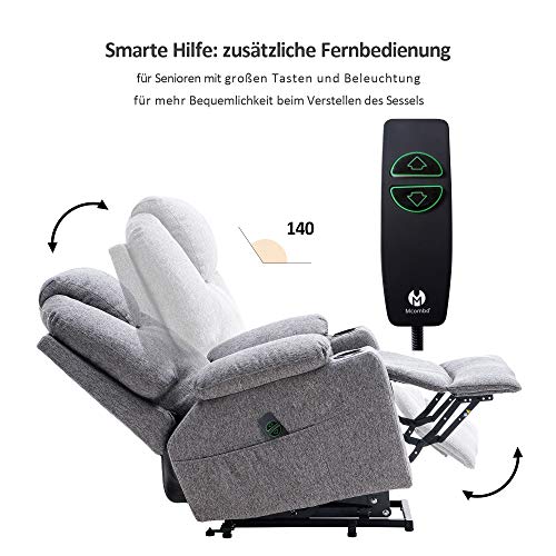 MCombo 7061 - Sillón de relax eléctrico con función de vibración y calefacción