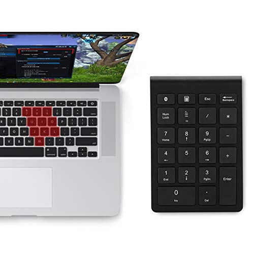 Mini Teclado numérico 22 Teclas 2.4G Mini Teclado numérico Teclado numérico inalámbrico para computadora portátil/portátil/computadora de Escritorio/PC Teclado pequeño 10m inalámbrico