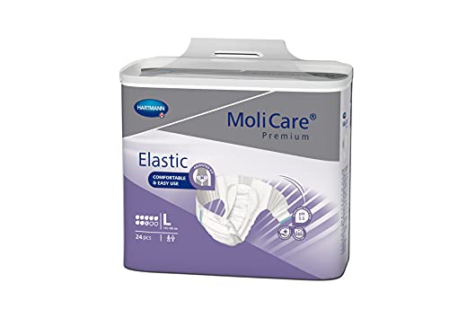 MoliCare Premium - Slip elástico (8 gotas, talla L, 24 unidades)