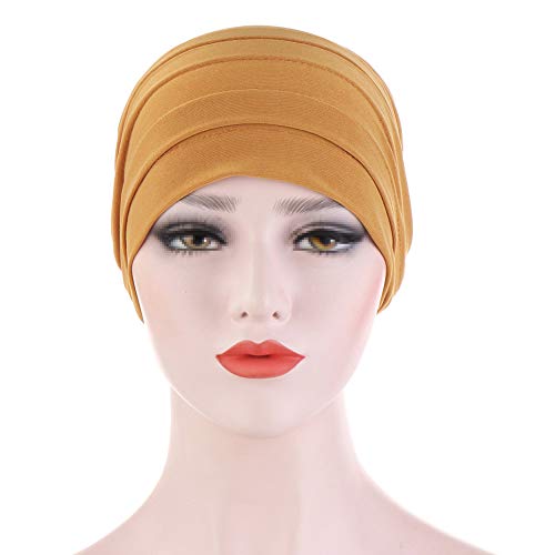 MoreChioce Sombrero de Quimioterapia de Verano,Mujer Sombrero de Noche,Turbante Arabe para la Cabeza,Sombrero Hijab para Cáncer Quimioterapia Chemo Oncológico,Pérdida de Cabello,Rosa claro