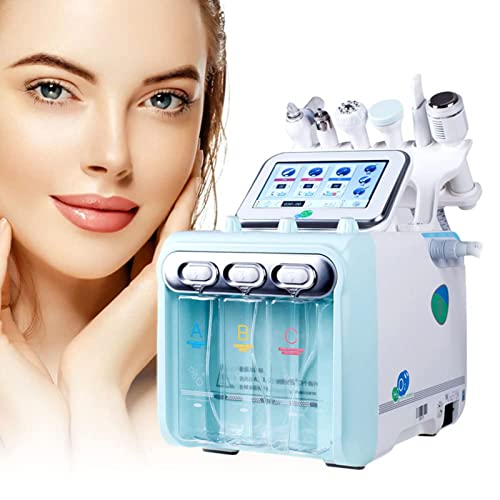 MXCYSJX Máquina de Belleza Facial de oxígeno de hidrógeno, 6 en 1 hidro Chorro de oxígeno Micro Burbujas pulverizador máquina hidrofacial de Limpieza de poros y Puntos Negros