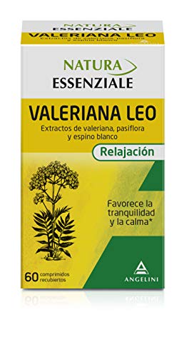 NATURA ESSENZIALE Valeriana Leo - 60 comprimidos - Favorece la tranquilidad y la calma - Complemento alimenticio con extractos de valeriana, pasiflora y espino blanco. A partir de 12 años.