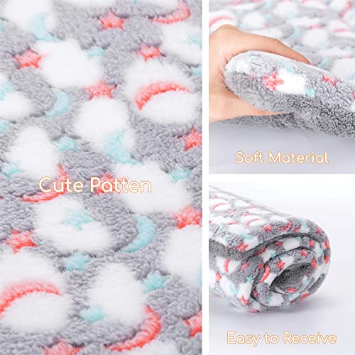 Nobleza Cama para Perros, colchoneta para Mascotas, Pata pequeña impresión paño Grueso y Suave Manta Suave Estera del Animal doméstico, Lavable (Talla:S,Gris)