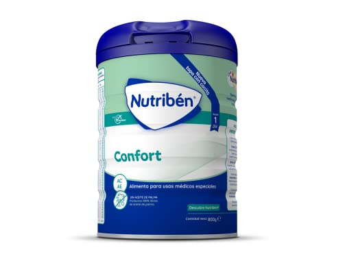 Nutribén Confort Leche en Polvo para el Bebés con Cólicos y Estreñimiento, 800g