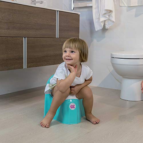 OKBABY Orinal Pasha - Fabricado Con Materiales No Tóxicos - Diseño Ergonómico Y Aerodinámico - Recipiente Interior Extraíble Con Asa - Orinal Esencial Para El Aprendizaje De Los Niños Pequeños -, Azul