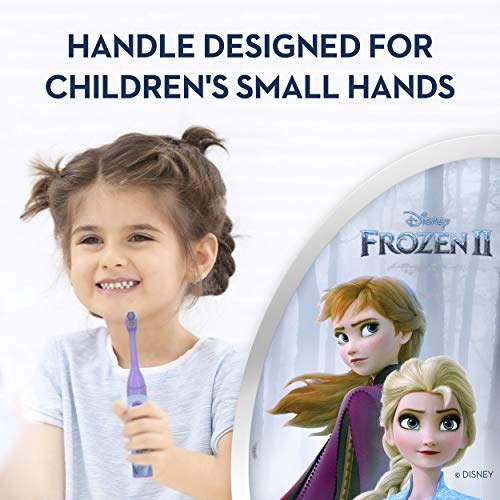 Oral-B Cepillo de dientes eléctrico con batería para niños con Disney's Frozen para niños y niños de 3 años +, suave (los caracteres pueden variar)