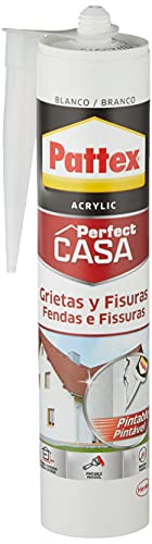 Pattex Silicona Casa grietas y fisuras, blanco, interior y exterior, 280 ml