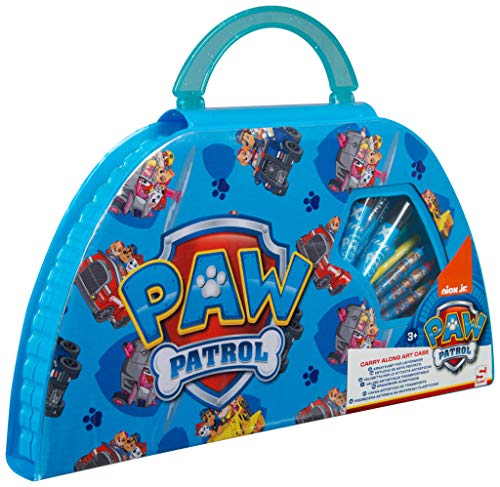 Paw Patrol Maletín Pinturas Para Niños, Estuche Colores De La Patrulla Canina, Estuche Pinturas Para Niños Incluye Acuarelas, Rotuladores Y Ceras De Colores